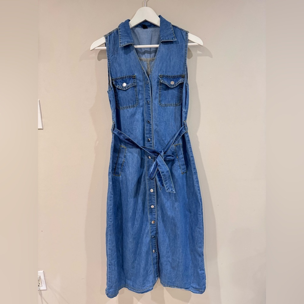 SHEIN Blue Denim Dress
